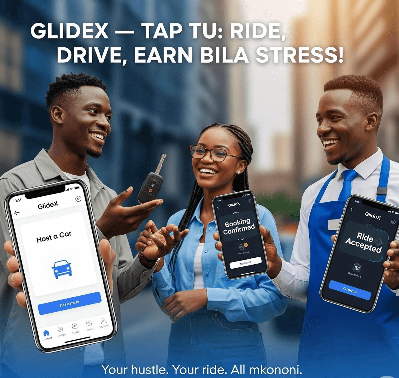 Promotional image for GlideX showcasing its features and value